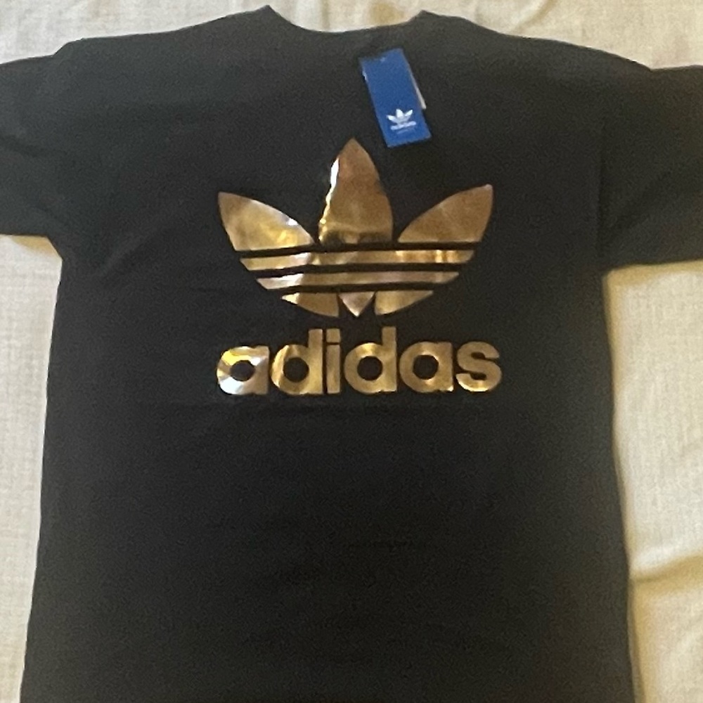 ADIDAS ROSE GOLD FRONT/BACK LOGO T SHIRT, Urban Outfitters